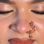 Full Pink Stone Designer Nosepin