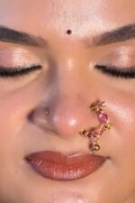 Full Pink Stone Designer Nosepin