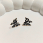 Black Butterfly Stud Earrings – Vintage Look