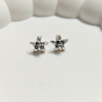Antique Star Stud Earrings with Crystal