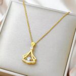 Elegant Crystal Drop Stainless Steel Pendant Necklace