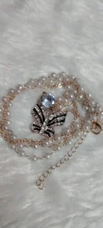 Elegant Double-Layered Pearl & Butterfly Pendant Necklace - Image 4