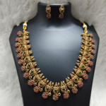 Antique Floral Temple Necklace Set
