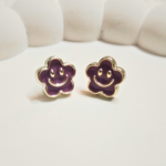 Cute Flower smiley Stud Earrings
