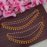 Antique Full Pink Designer Ear Chain