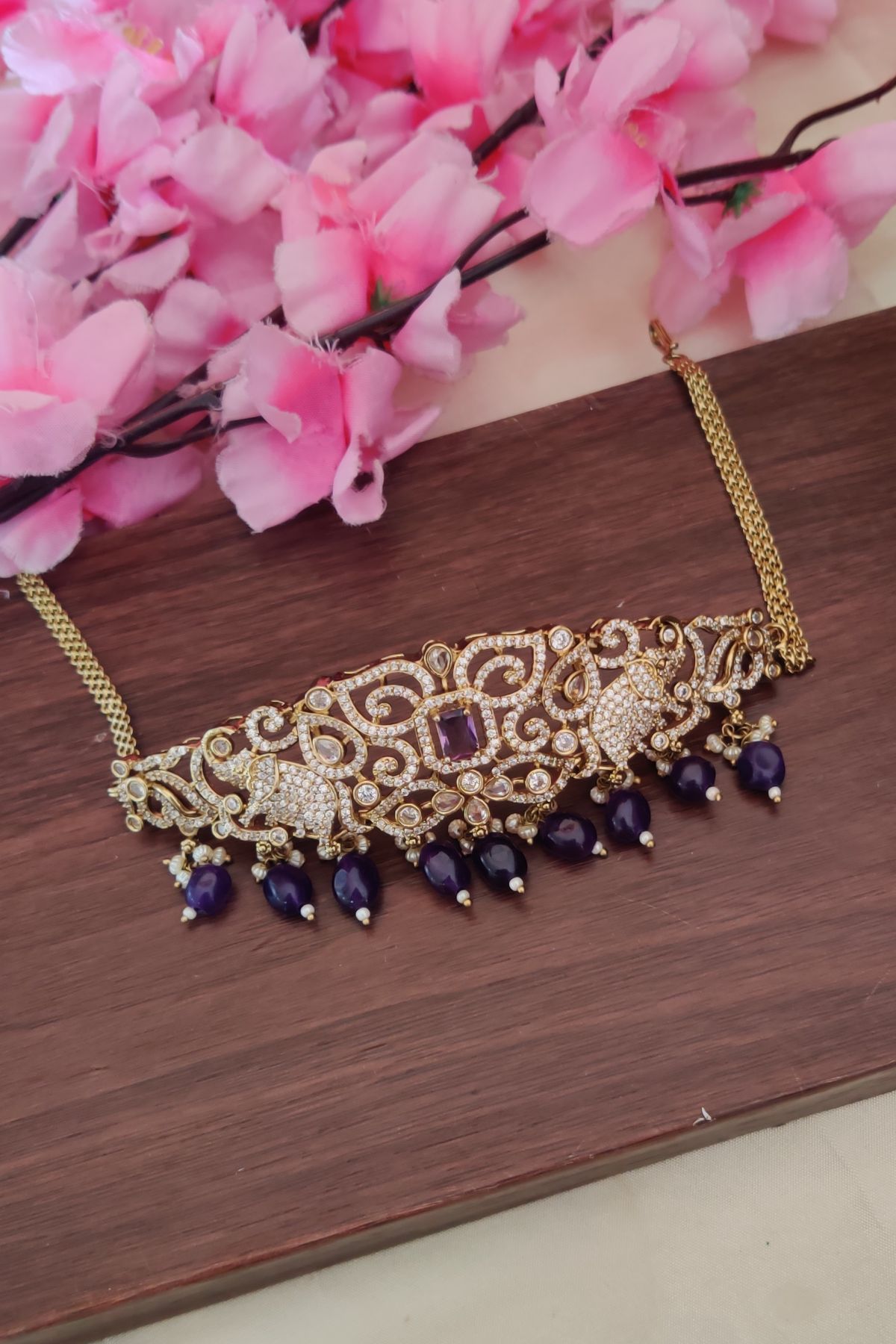 IMG_20250223_160721-1.jpg Premium Victorian Purple Designer Chocker - Image 1