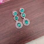 Pistha Green Stone  Earrings