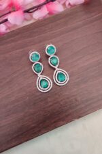 Pistha Green Stone  Earrings