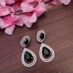 Dark Green Stone Earrings