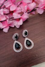 Dark Green Stone Earrings