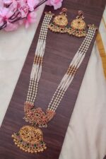Lakshmi Designer Green Stone Long Necklace