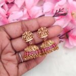Lakshmi Pink Stone Designer Jumkki