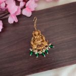 Green Beads Lakshmi Designer Tikka