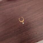 Gold Finish Pearl Hanging Nosepin