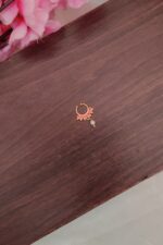 Pink Stone Pearl Hanging Nosepin