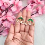 Trending Half Moon Green Designer Earcuff