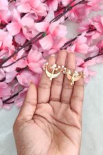 Trending Half Moon Green Designer Earcuff - Image 2