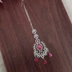 AD White And Pink Stone Tikka