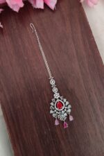 AD White And Pink Stone Tikka