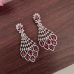 Beautiful Red Green Stone Earrings