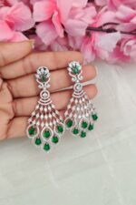 Beautiful Dark Green Stone Earrings - Image 2