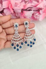 Beautiful Navy Blue Stone Earrings - Image 2