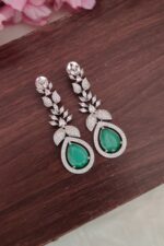 Beautiful Pista Green Stone Earrings
