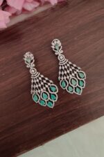 Beautiful Pista Green Stone Earrings