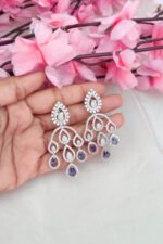 AD Purple And White Designer Necklace - Image 3