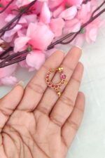 Full Pink Stone Designer Nosepin - Image 2