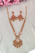 Beautiful Stone Designer Long Necklace Set - Image 2