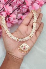 Impon White Pink Stone Attigai - Image 2