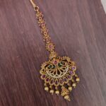 Antique Designer Gold Beads Hanging Tikka