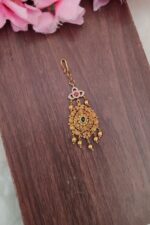 Flower Designer Gold Beads Hanging Tikka