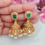 Green Stone Pearl Hanging Designer Jumkki