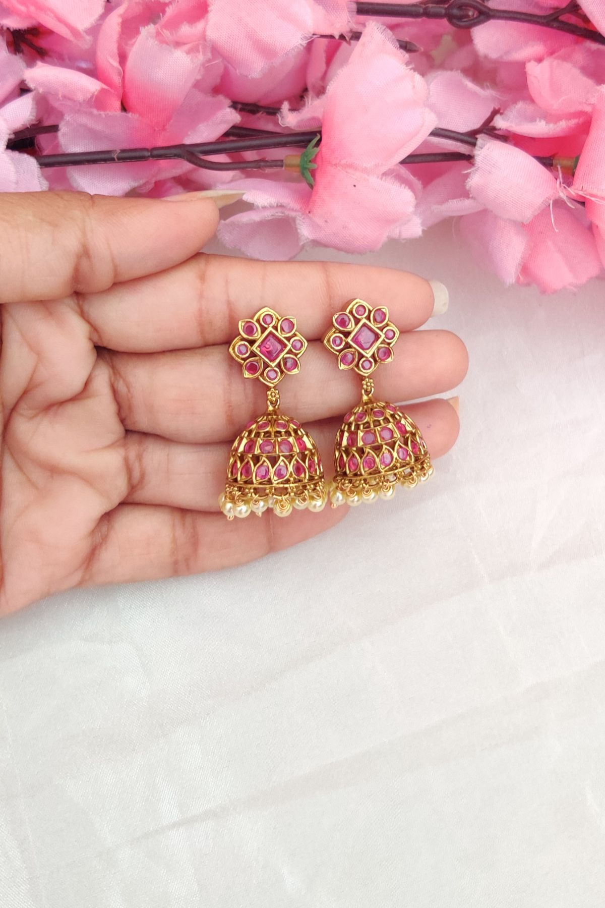 IMG_20251119_132137-1.jpg Beautiful Red Stone Kemp Designer Jumkki - Image 1