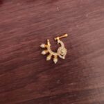 Peacock White Stone Designer Nosepin - Image 2