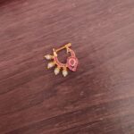 Pink Stone Peacock Designer  Nosepin