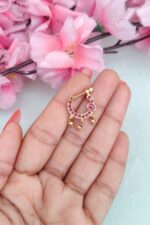 Pink Peacock Designer Nosepin - Image 2