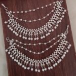Full White Stone Designer Ear Chain