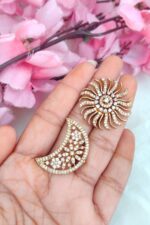 Beautiful White Stone Designer Sun Moon - Image 2