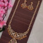 Stone Lakshmi Designer Long Necklace Set