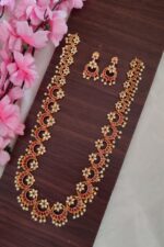 HalfMoon Flower Designer Long Necklace