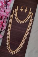 Premium White Stone Mango Designer Long Necklace