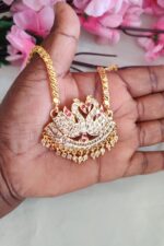 Double Swan White Pink Designer Chain - Image 2