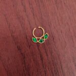 Beautiful Green Stone Designer Nosepin
