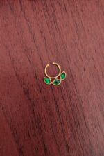 Beautiful Green Stone Designer Nosepin
