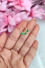 Beautiful Green Stone Designer Nosepin - Image 2
