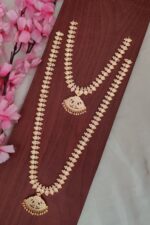 Impon White Stone Designer Long Necklace Set