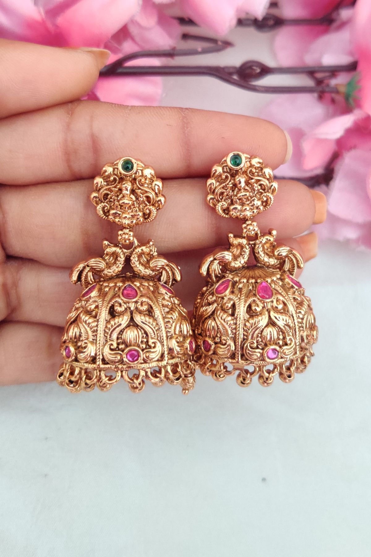 IMG_20260222_132430.jpg-1.jpeg Beautiful Lakshmi Designer Jumkki - Image 1